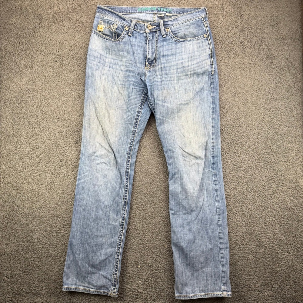 Cinch Grant Mens 33x36 Light Wash Relaxed Bootcut Denim Jeans MB58537001